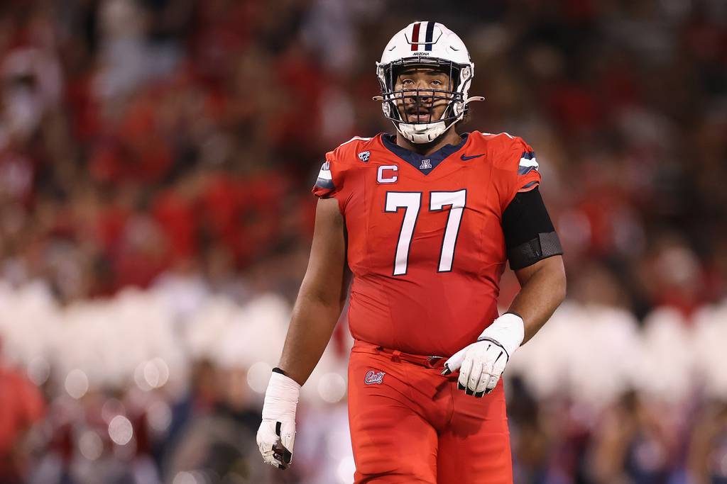 Jordan Morgan of Arizona could become a valuable piece of a rebuilt offensive line for the Ravens.