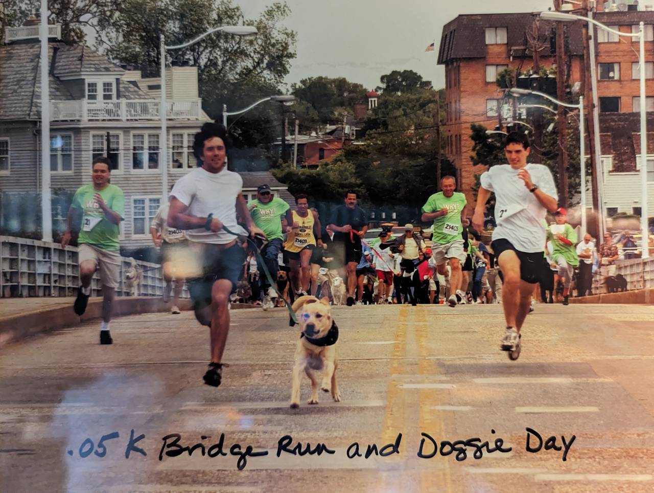 A photo on the wall at Boatyard Bar & Grill shows one of the first .05 K run across the Spa Creek Bridge, known to residents on one side as the Eastport Bridge. The race began after the bridge reopened following a shut down for maintenance in 1998.