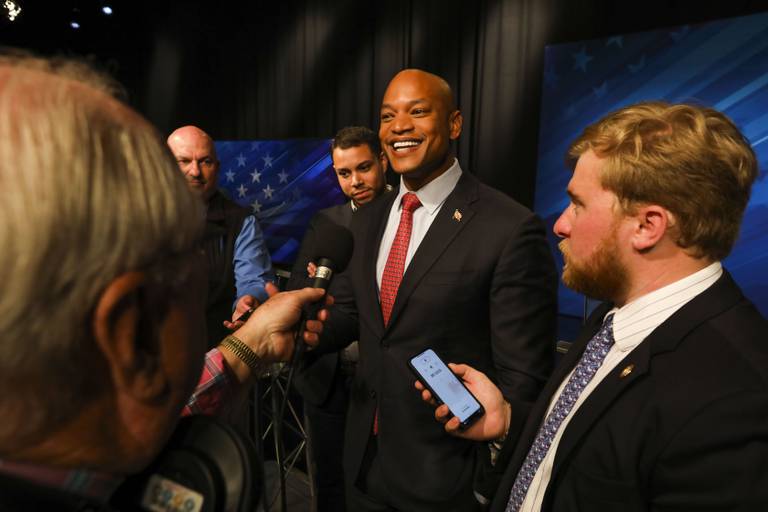 Gubernatorial candidates Wes Moore and Dan Cox debated at Maryland Public Television.