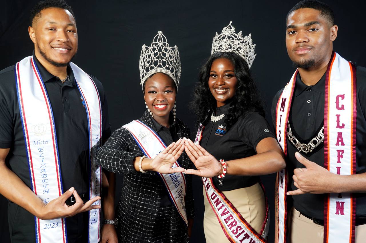 Mister and Miss Claflin University, Khari Graham and India Rice. And Mister and Moss Elizabeth City State university Jared Bell and Jordan Thornton.
