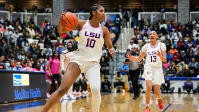 Angel Reese’s 25 points, 20 rebounds help No. 13 LSU women beat Auburn 71-66