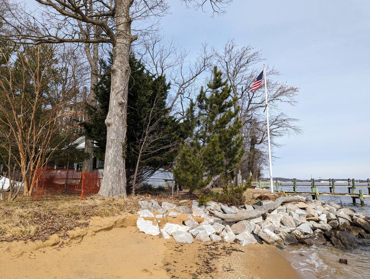 The Moore family cottage, which sits on about half an acre, has long been vacant. Although it has a view of the water over a long pier on the Chesapeake Bay, it is obscured by trees and overgrowth from Elktonia-Carr's Beach.