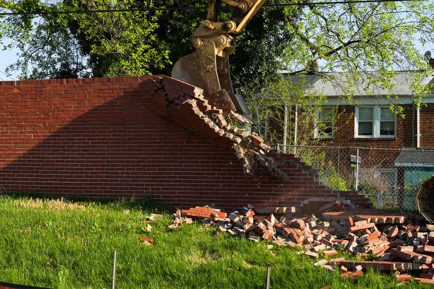 Decades ago, a wall built to seperate black students from it's white community was torn down at Morgan State University, on April 11, 2023. .