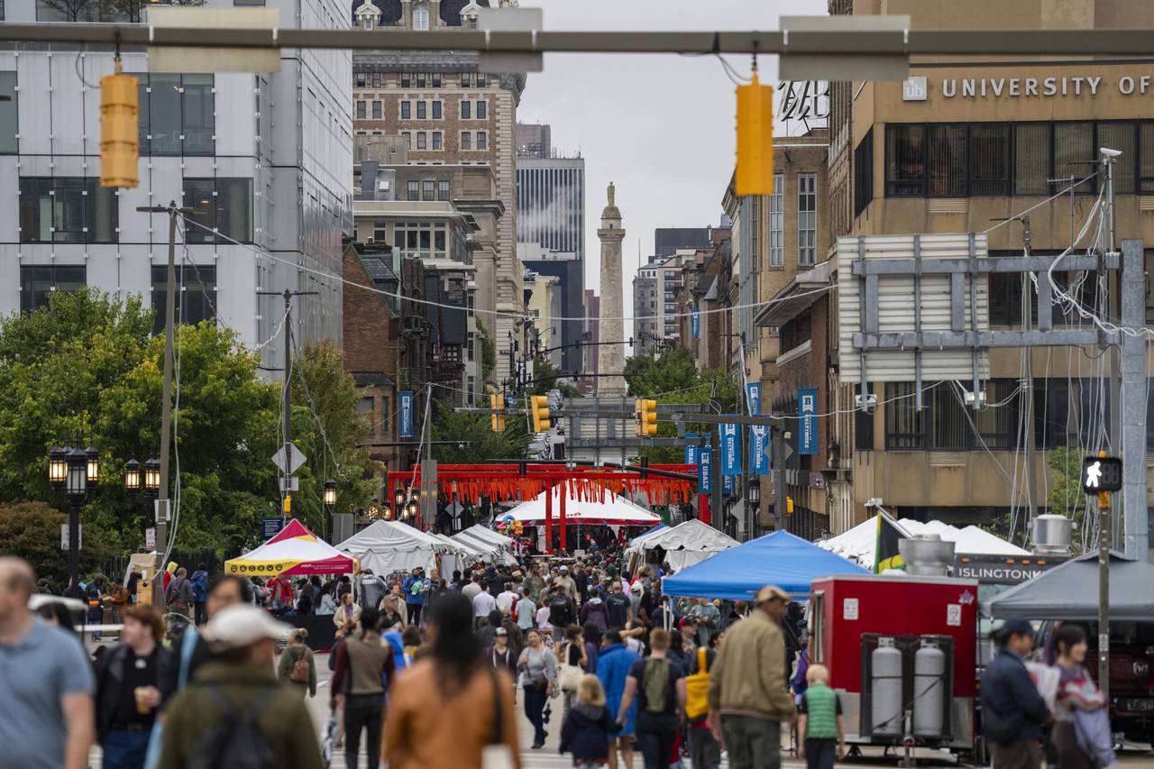 Despite the scattered rain showers, people came out in droves to  Artscape on September 24, 2023.