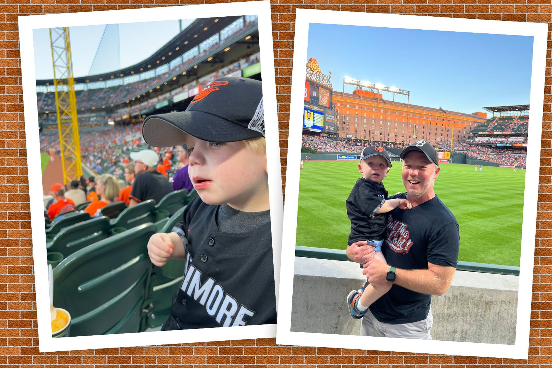 Author Michael Graff and his son visited Camden Yards during the late-season series against the Rays.