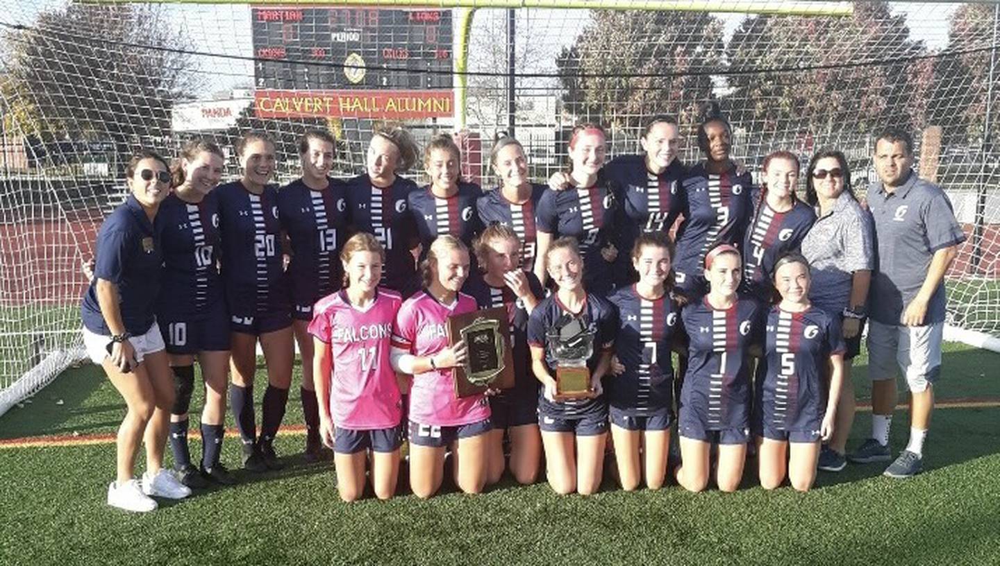 Gerstell Academy completed a perfect girls soccer season in the IAAM C Conference Saturday afternoon. The Falcons defeated Catholic at Calvert Hall for their first league championship.