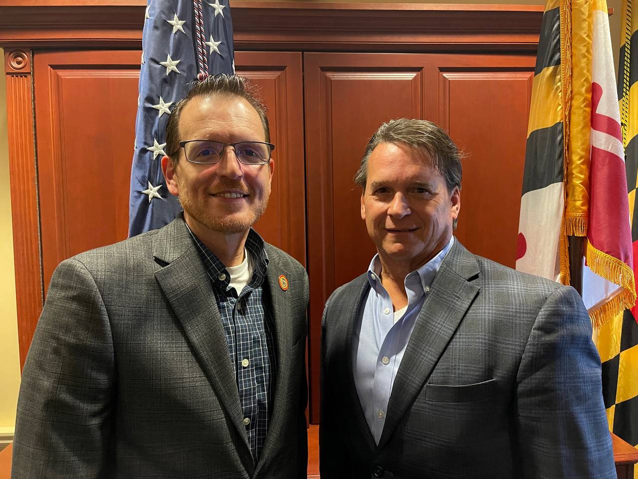 State Sen. Justin Ready of Carroll County, left, and state Sen. Stephen Hershey of the Upper Eastern Shore, right, have been elected as Republican leaders in the Maryland Senate.