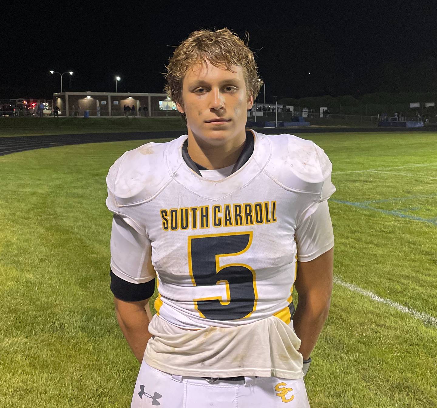 Carter Mazalewski came up big for South Carroll football Friday evening. His touchdown with 4 minutes, 21 seconds left in regulation gave the Cavaliers a 24-21 victory over Westminster in the Carroll County Athletic League opener for both..