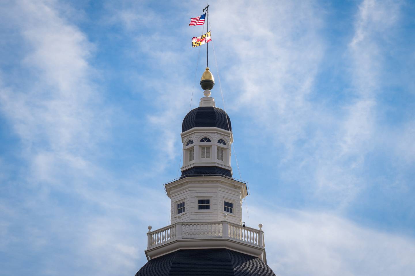 Exterior of the Maryland State House.
