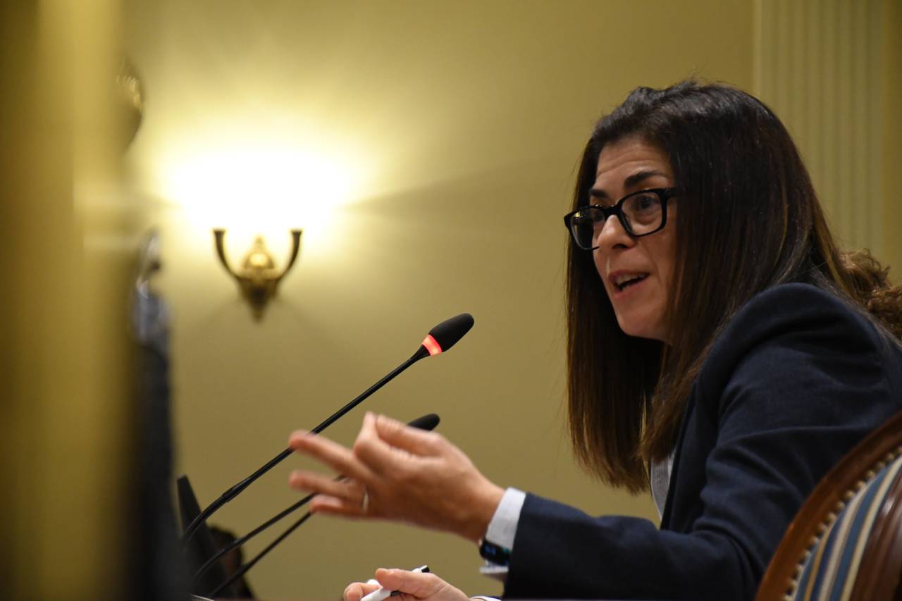Dr. Laura Herrera Scott, Gov. Wes Moore's nominee for secretary of health, answers questions from the Maryland Senate Executive Nominations Committee in Annapolis on Monday, Feb. 6, 2023.