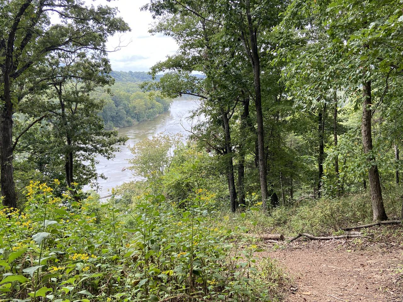 The Murphy-Chambers Farm Loop Trail in Harpers Ferry National Historical Park in West Virginia offers sweeping views of the Shenandoah River.