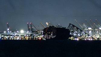 The Francis Scott Key bridge collapsed on Tuesday, March 26, 2024, after being struck by a ship overnight.