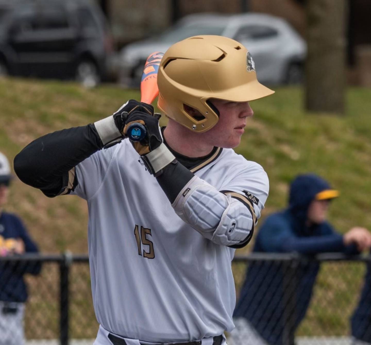Added muscle and confidence has helped Cameron Leach emerge as the starting catcher on a veteran John Carroll baseball team as a sophomore.