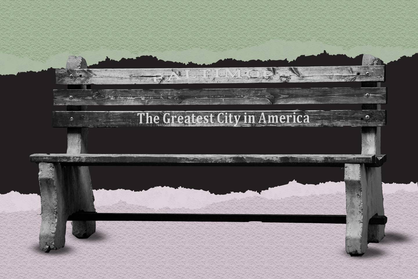 Baltimore, The Greatest City in America bench