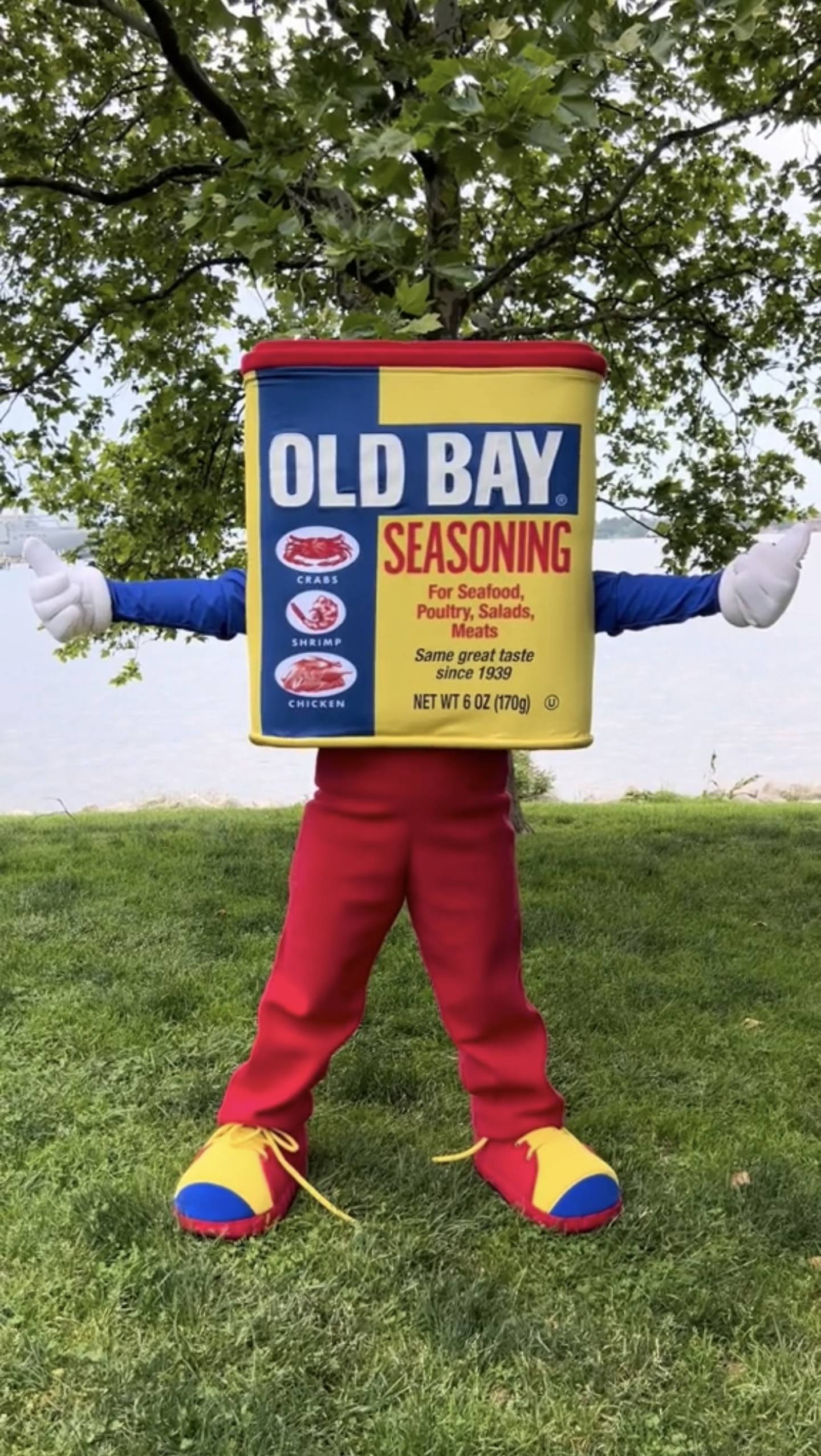 Old Bay seasoning has its own TikTok account, because of course it does. A recurring star is this mascot.