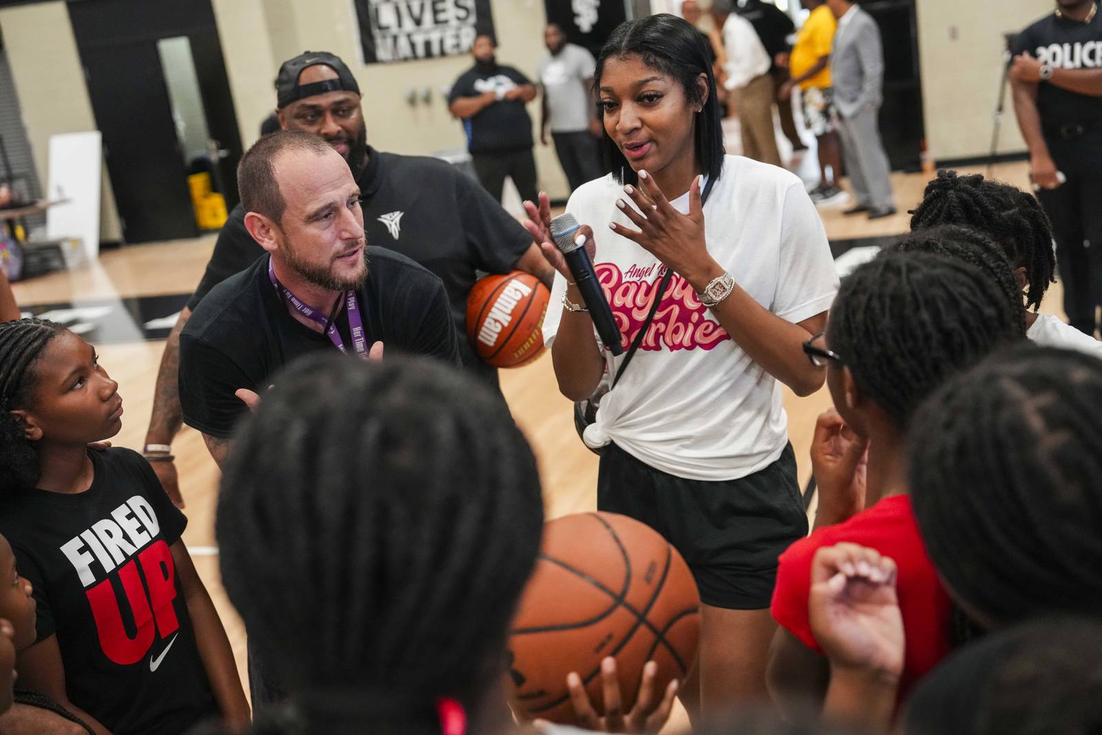 LSU basketball star and Baltimore native Angel Reese hosted a basketball clinic at Saint Frances Academy on July 19, 2023. Reese gives insight on her experience on the court, as well as off the court, to the young women attending the clinic.