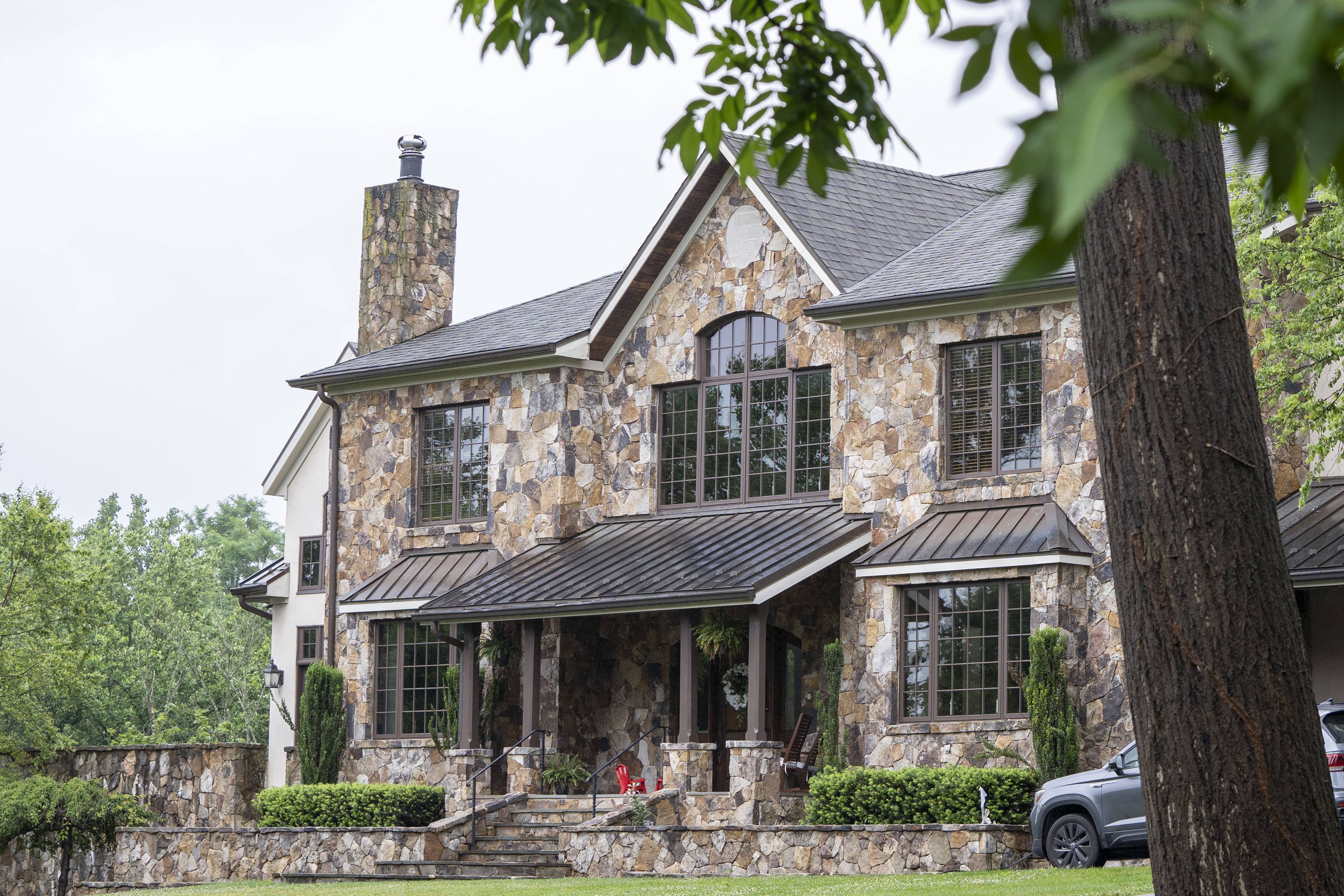 Pictured is the 10,000-square-foot mansion in Baltimore County that sovereign citizens took over.