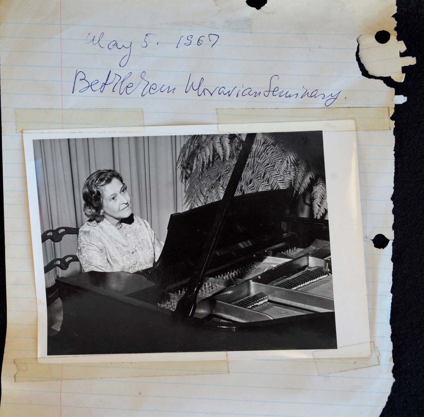 Agi Jambor playing the piano May 5, 1967.