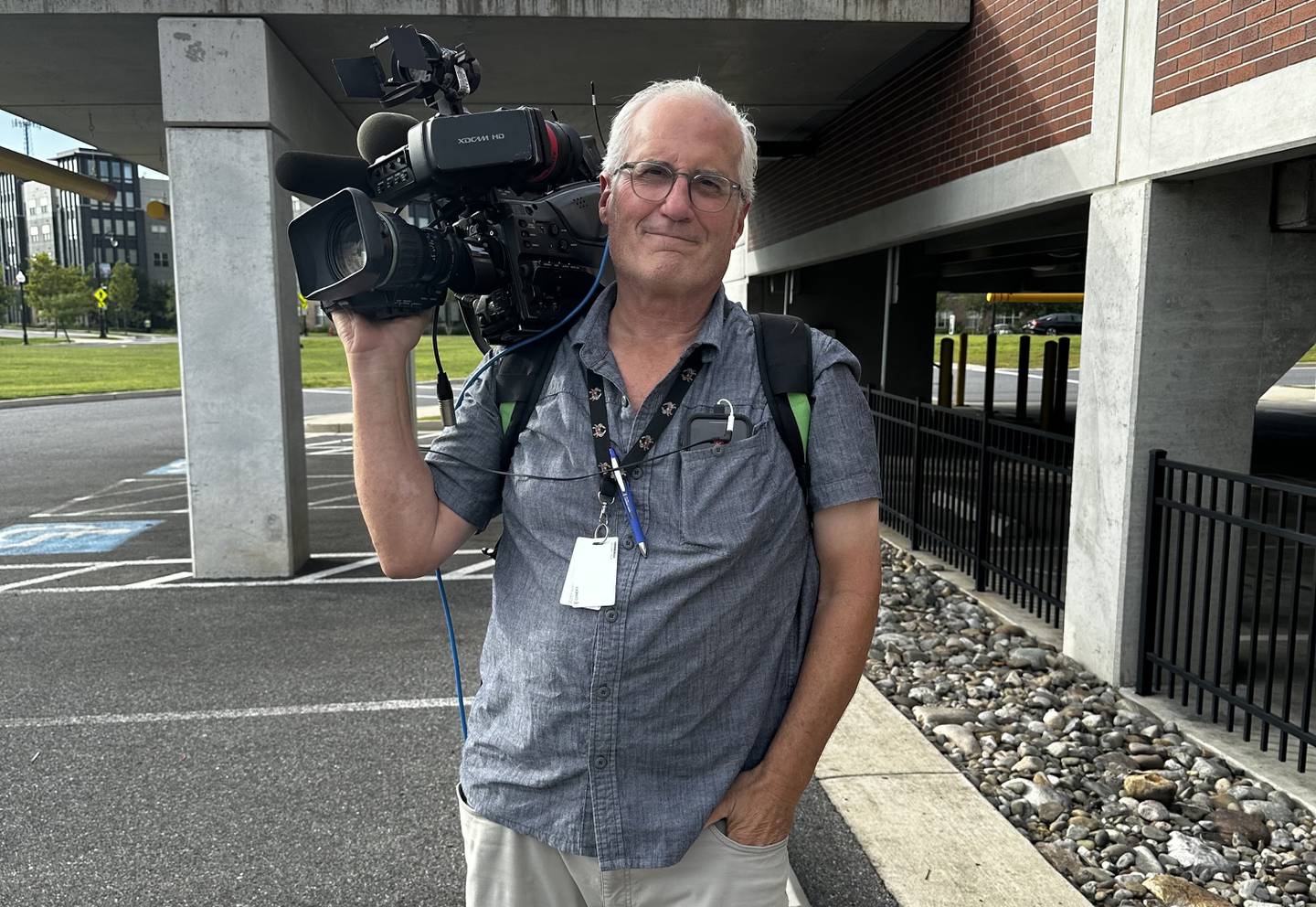 James “Mac” Finney, a cameraman who's worked at WBAL-TV for 40 years.