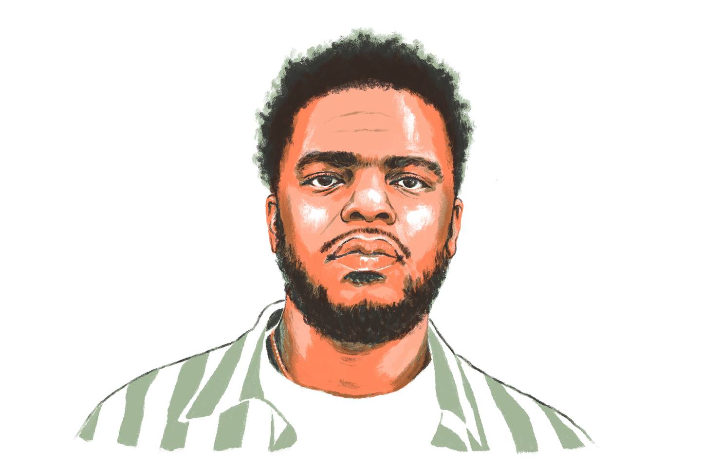 Illustration of Wallace Lane, Creative in Residence for The Baltimore Banner.