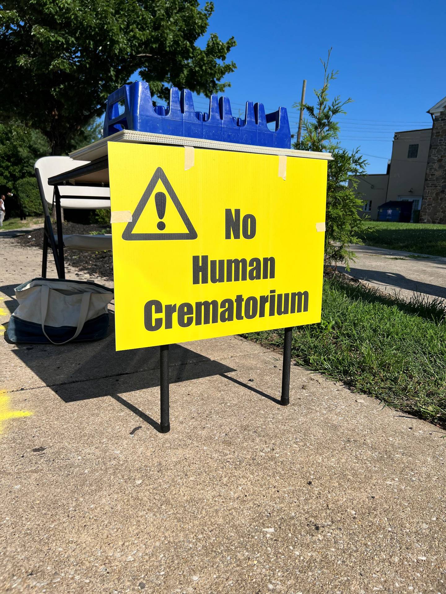 Residents have banded together to oppose a human crematorium at Vaughn Greene Funeral Services on York Road.