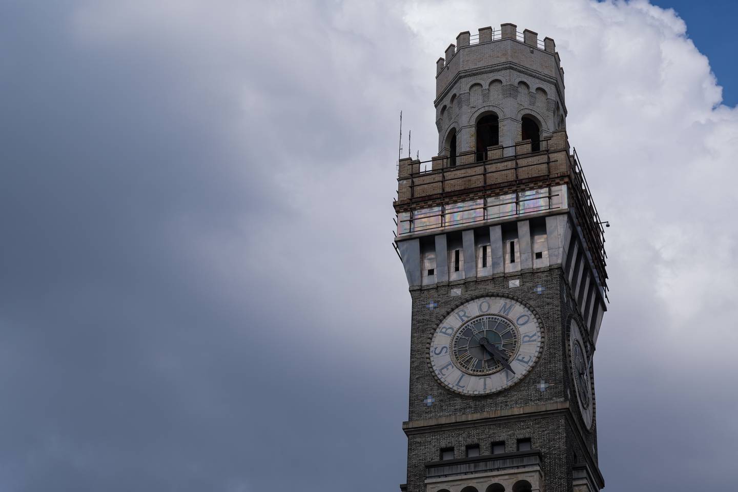 6/8/22—Exterior of the Bromo Seltzer Arts Tower.