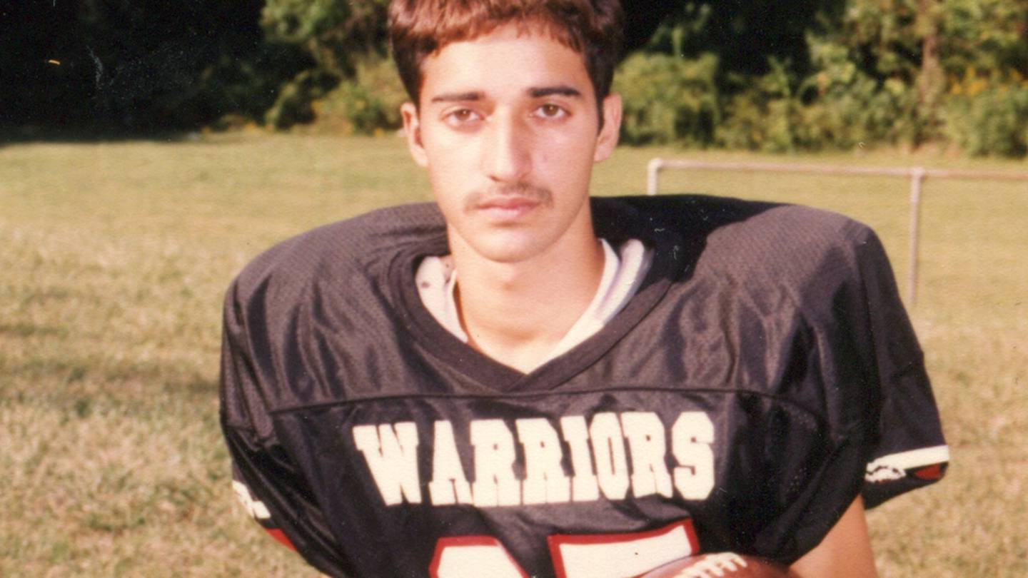Adnan Syed, high school football photo.