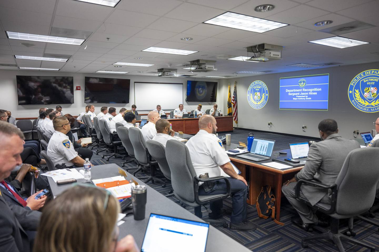 Comstat.  Commanders gather every Thursday for a meeting called Comstat, where they go over data and trends. The meeting in the past was described as a brow-beating session heavy on intelligence - now, the department emphasizes process and procedure.