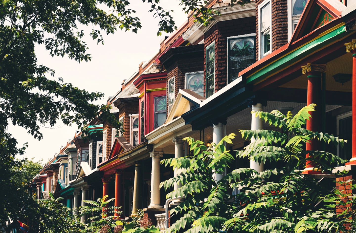 colorful row-homes