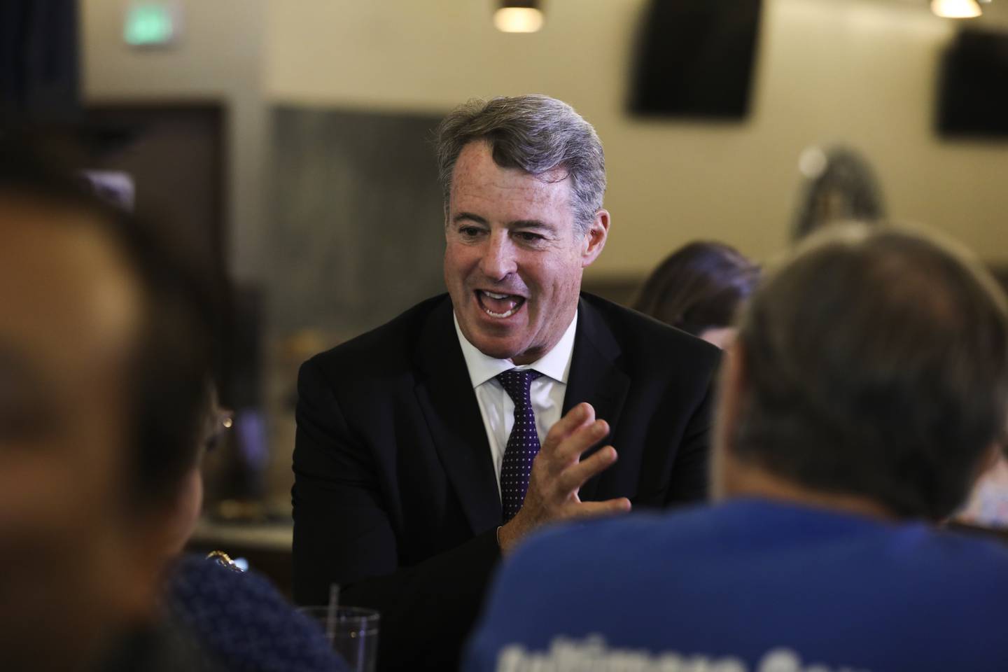 Doug Gansler, a Democratic candidate for governor, attends a forum on healthcare issues sponsored by the Maryland Democratic Party at BC Brewery on May 31, 2022. (Kaitlin Newman for The Baltimore Banner)