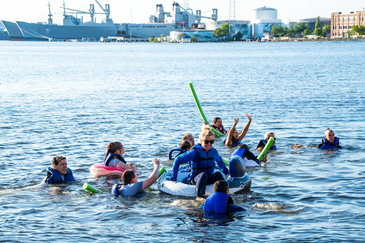 The Waterfront Partnership of Baltimore is promoting a Healthy Harbor in Baltimore took a test swim in the waters in September. The group is promoting making the harbor swimmable by 2024.