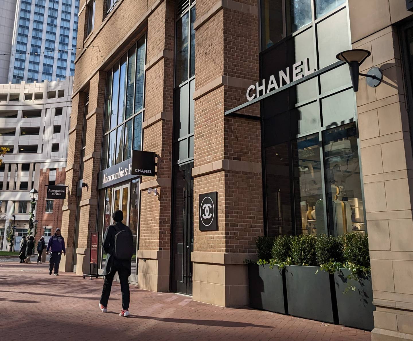 This is a photograph of the Chanel boutique store in Harbor East.