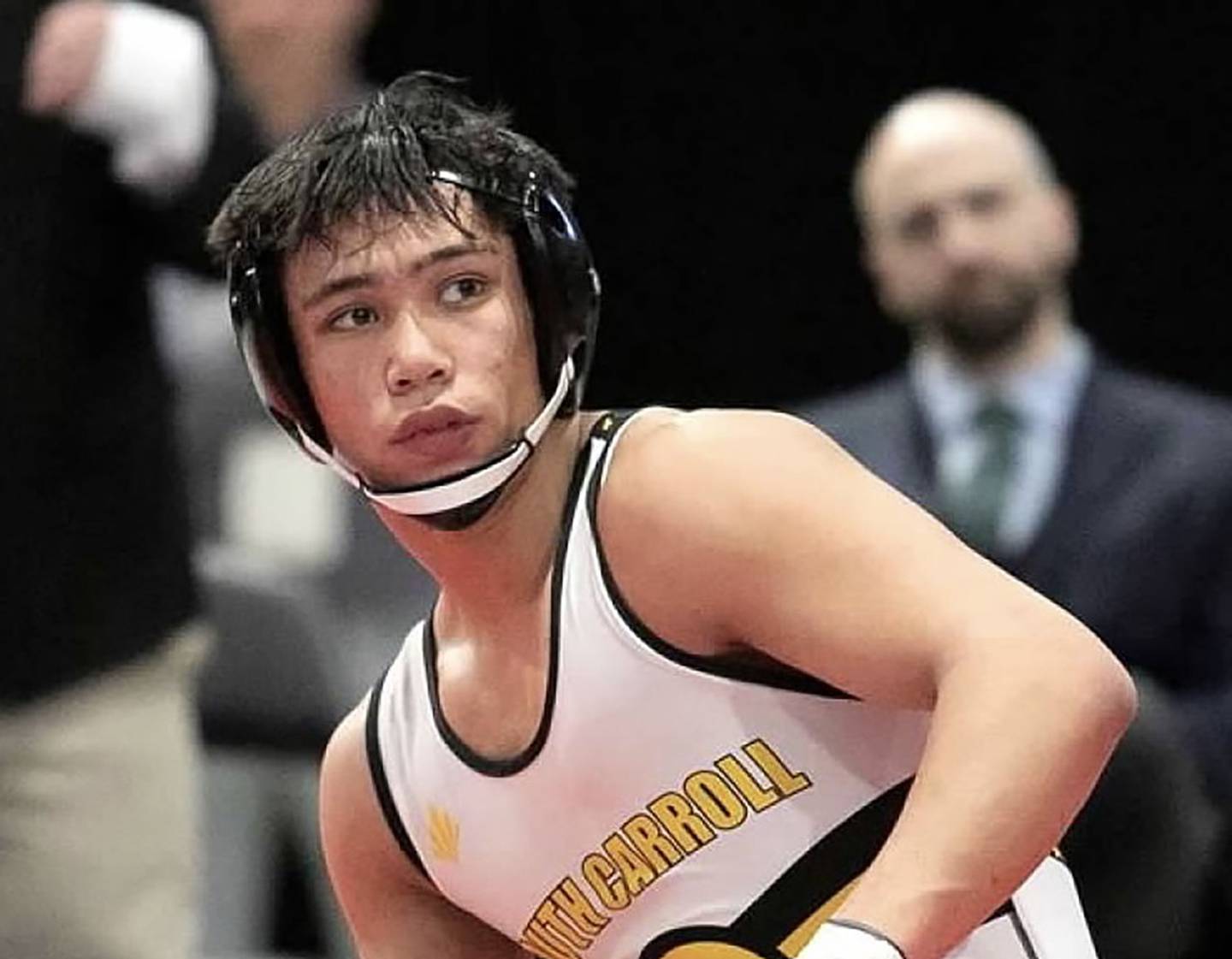 One of the center pieces of the South Carroll wrestling team, which was one of the public school programs in state history during the 2022-23 season, AJ Rodrigues won the third state championship of his career. He is the 2022-23 Baltimore Banner/VSN Upper Weight Wrestler of the Year.